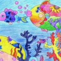 海底世界儿童画：我所向往的海底世界