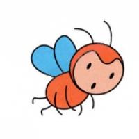 教你画可爱的小蜜蜂简笔画图片