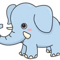 大象怎么画最简单 卡通大象简笔画步骤教程