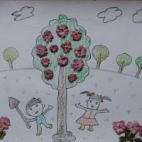 五一劳动节儿童画-我的劳动树
