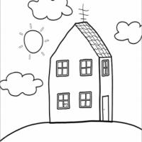 幼儿简笔画图片 简单的小房子