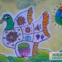 鸽子儿童画