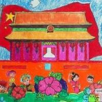 为祖国妈妈喝彩迎国庆67周年绘画作品欣赏