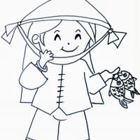 少数民族京族简笔画