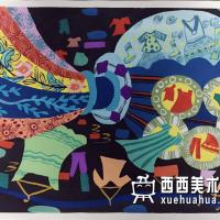 二等奖小学生获奖科幻画《能源洗衣机》欣赏