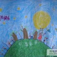 中秋节赏月绘画图片-中秋节快乐