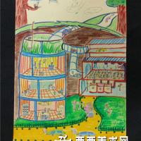 三等奖中学生获奖科幻画《人类另一居住点: 环保地下城巿》欣赏