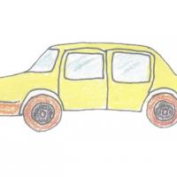 小轿车简笔画的画法步骤图解教程
