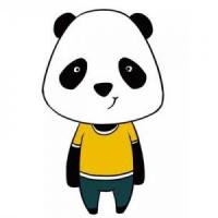 可爱的卡通大熊猫简笔画