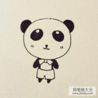 超可爱的卡通大熊猫简笔画