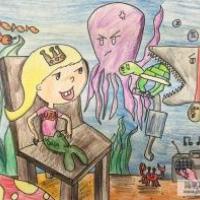 美人鱼小公主海底世界绘画作品欣赏