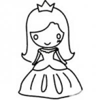 公主简笔画的画法步骤 公主简笔画图片大全