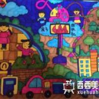 三等奖小学生获奖科幻画《废气回收机》