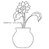 花瓶里漂亮的插花