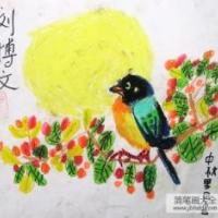 中秋节主题儿童画-中秋果园香