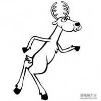 卡通动物简笔画 关于鹿的简笔画图片