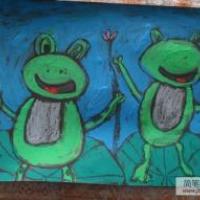 儿童版画 青蛙在唱歌