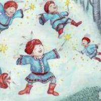 儿童画雪精灵的欢乐