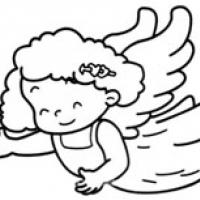长着翅膀的小女孩简笔画图片大全_小女孩的简单画法