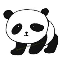 可爱的大熊猫简笔画图片