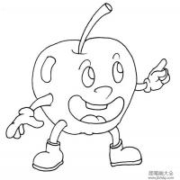 卡通水果简笔画大全 卡通苹果简笔画2