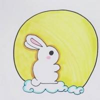 玉兔简笔画步骤彩色 玉兔怎么画漂亮又可爱