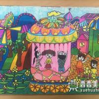 三等奖小学生获奖科幻画《春天种植车》