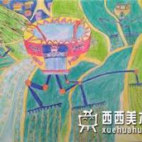 三等奖儿童获奖科幻画《高级农用设备》欣赏