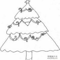 幼儿圣诞节简笔画素材圣诞树