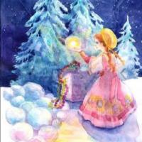 雪夜寻宝女孩，小学生画冬天的图画在线看