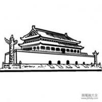 天安门建筑简笔画