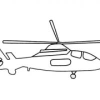 直升飞机简笔画,简单直升飞机画法步骤图片大全