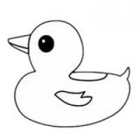 简单的鸭子简笔画画法步骤教程