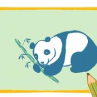 国宝大熊猫简笔画图片教程