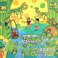 一等奖小学生科幻画《森林樹屋》赏析