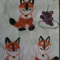 狐狸和葡萄趣味动物国画作品赏析