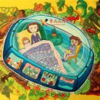 小学二等奖获奖科幻画作品《多功能抗灾避险床》赏析