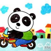 大熊猫骑摩托车