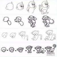 几种猴子的画法简笔画