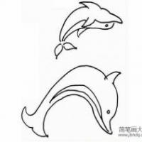 海豚简笔画图片