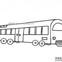 大型公共汽车简笔画
