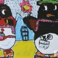 儿童画 小企鹅
