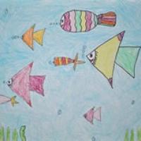 海底世界小鱼儿童画