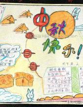 三年级小学生中秋手抄报版面设计图