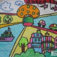 国庆节主题儿童画-祝福祖国