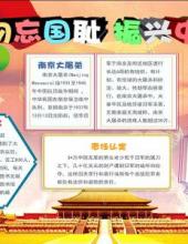 勿忘国耻 振兴中华 国家公祭日小报