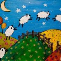 跳跃的绵羊国外油画作品在线看