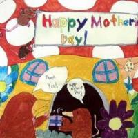 国外母亲节儿童画图片-Happy mother&amp;#039;s day
