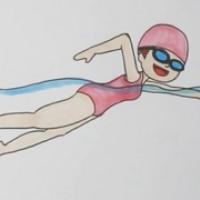 奥运会游泳运动员简笔画教程
