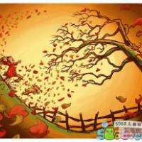 秋天的落叶水彩画图片在线欣赏